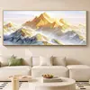 Rizhao Golden Mountain Porcelana de Cristal Pintura Decorativa Pared de Fondo de Sofá de Sala de Estar Soporte de Montaña Pintura Colgante Proyecto de Hotel B&B Venta al por Mayor Individual