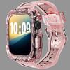 Pulseira e Caixa Integradas em Forma de Onda de TPU Adequado para Apple Watch 9 S10 S11 Geração iWatch Se Pulseira de Pulso de Silicone