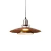 Lustre minimalista estilo Bauhaus para restaurante, luminária pendente criativa de ferro forjado de alta qualidade para mesa de jantar e balcão de bar, luminária em forma de OVNI