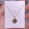 Collar de Corazón de Acción de Gracias para Mamá, Cadena Elegante y de Moda para la Clavícula, Regalo del Día de la Madre para Mamá, Colgante Elegante