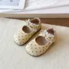 Zapatos Mary Jane de Lunares y Encaje para Bebé Niña Estilo Primavera y Otoño 2026 Zapatos Bajos Individuales con Lazos Zapatos Pequeños de Piel