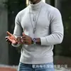 Suéter de punto pullover para hombre transfronterizo al por mayor 2026 invierno nuevo color liso para hombre talla grande base de punto