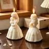 Molde de silicona para vela de niña sosteniendo a un bebé con temática del Día de la Madre, adorno de figura humana de yeso para aromaterapia DIY, molde de resina