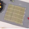 Alfombrilla para enrollar sushi de piel verde Alfombrilla de bambú para enrollar sushi Arroz envuelto en algas marinas moradas Verdura Alfombrilla de bambú Juego completo de herramientas para sushi