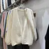 Suéter de Manga Abullonada Estilo Perezoso Abrigo Holgado Cardigan Tejido Artesanal con Patrón de Corteza para Mujer Nueva Versión Coreana Primavera y Otoño 2026