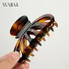 Pinza de Tiburón Premium Wjia Maillard Simple Retro Rojo Ámbar Marrón Hueco para el Cabello Pinza para el Cabello para Mujeres