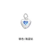 Pulseira com Pingente de Coração de Diamante Estilo Ins em Prata Esterlina S925 Pingente para Pulseira DIY Pulseira Colar Acessórios com Contas Pingente de Coração