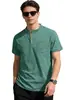 Nueva Camiseta Polo de Manga Corta de Color Sólido con Cuello Alto Abotonado de Verano para Hombre, Transfronteriza Europea y Americana de Amazon, Camiseta Casual