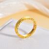 Cross-border Hot-selling Light Luxury Super Flash Gold Crushed Ice Ring Feminino Design de nicho de alta qualidade Explosões ao vivo Stacked Daisu Ring