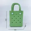 Bolsa Eva de Gelatina Pode Ser Acessórios DIY, Bolsa com Furos, Bolsa Fofa para Férias de Verão na Praia, Bolsa de Mão Simples para Mulheres, Versátil