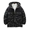 Chaqueta de Algodón Estampada 2025 con Capucha para Hombre Abrigo de Algodón para Hombre Invierno Engrosado Holgado Fabricante de Ropa de Algodón Jinjiang Venta al por Mayor