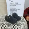Zapatos de Algodón Birkenstock para Niños 2025 Invierno Nuevos Estilo Coreano Zapatos de Felpa para Niñas Zapatos Cálidos de Gorro para Niños