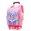 Meninas alunos do ensino fundamental 1-3-5 anos crianças congeladas carrinho escolar grande capacidade escada de seis rodas escalada Space Bag