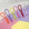 Cordão de pulso para celular com correspondência de cores, cordão curto universal trançado, chaveiro para capa de celular, alça removível anti-perda