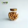 Envase de plástico PET de 500 ml para alimentos, tarro para caramelos y galletas, tarro de plástico transparente para frutos secos, tambor plano para alimentos secos, botella esférica