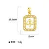 Pingente Geométrico Meizu com Zircônia Micro-Incustada, Banhado a Cobre com Ouro Real 18K, Acessórios Criativos Versáteis para Pulseira DIY, Colar