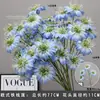 Juego de 10 Piezas de Flores para Boda en Tonos Azules para Decoraciones de Pasillo de Salón de Bodas, Arreglos Florales, Decoraciones de Fondo y Decoraciones de Escenario con Flores Artificiales