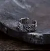 Anillo de Plata de Ley 925 Estéreo Amarillo Dios de la Riqueza para Hombres y Mujeres, Anillo Estilo Chino de Gama Alta Retro Diseño de Regalo