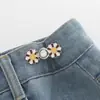 Hebilla de Cintura en Forma de Corazón Hebilla de Nudo Chino Par Hebilla de Metal Sin Costura Sin Clavo Botón Herramienta Reductora de Cintura para Jeans