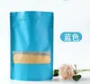 Bolsas con Cremallera y Ventana Recubiertas de Aluminio Personalizadas, Bolsas de Empaque de Alimentos de Papel de Aluminio Coloridas para Snacks, Impresión Directa de Fábrica