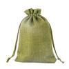 Bolsa de lino personalizada de fábrica con cordón, bolsa de embalaje para regalo de Navidad, bolsa de lino con texto en inglés "Play Jewelry Bag" personalizada