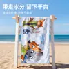 Toalla de natación de secado rápido para niños de Disney, chal para niñas, toalla deportiva portátil absorbente para niños, toalla de playa para bañarse