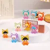 Resina de raposa dupla cor luminosa joias diy paisagem em miniatura ornamentos pequenos de mesa corrente de celular chaveiro pingente atacado