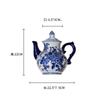 Porcelana Azul e Branca Pendurado na Parede Casa Pendurado na Parede Vaso de Flores Pequeno Flor Seca Arranjo de Flores Vaso de Porcelana Azul e Branca Pendurado na Parede Planta Verde Vaso de Parede Decorativo