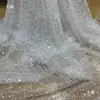 Encaje Bordado con Lentejuelas Perlas de Industria Pesada Tela de Malla Tela para Vestido de Boda Vestido de Noche Tela para Ropa DIY