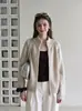 Cárdigan casual de estilo coreano con cuello mao y cremallera para mujer, nueva chaqueta de punto de ajuste holgado 2026 2308