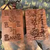 Colgante de Madera de Azufaifo Rayo Natural Lagerstroemia Mirto Tableta Bendición Taoísta por Talla en Madera Mango Manual Tarjeta de Protección Corporal Tarjeta de Sin Ánimo Colgante