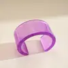 Pulseira Europeia e Americana Transfronteiriça de Resina Roxa Degradê, Pulseira Geométrica Personalizada de Alto Padrão, Joia Exagerada da Moda de Nicho para Mulheres