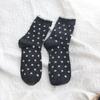 Calcetines de Lana Nuevos de Otoño e Invierno 2023, Gruesos, Suaves y Cerosos, Calcetines de Media Caña de Lunares para Mujer, Lindo Estilo Japonés con Encaje de Volantes, Modernos