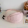 Nova bolsa de peito com laço leve, bolsa de cintura de nicho para mulheres, bolsa de ombro simples e versátil estilo bolinho esportivo à prova d'água