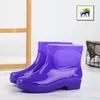 Botas de Lluvia de Caña Corta para Mujer, Cocina, Con Terciopelo Plus, Resistentes al Desgaste, Antideslizantes, Zapatos de Goma, Lavar Platos, Impermeables, Cálidos, Zapatos de Agua, Obra, A Prueba de Olores