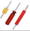 Llave de Núcleo de Válvula de Cabeza Doble Cabeza Única Herramienta de Instalación Extracción de Vástago de Válvula de Aire Acondicionado Coche Neumático Bicicleta Motocicleta