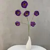 Flores artificiales para bodas, 6 cabezas de exquisitas peonías, para arreglos de pasillo de salón de bodas, decoración del hogar y centros de mesa; materiales para flores artificiales para exportación