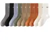 Calcetines Zhuji para hombre, calcetines de verano de longitud media, color liso, antibacterianos, desodorantes, calcetines para niños, transpirables, absorbentes de sudor, calcetines de la marea de otoño