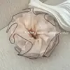 Estilo Coreano Ab Surface Strass Malha Scrunchie de Cabelo de Alta Qualidade Pequeno Elástico de Cabelo Flor para Rabo de Cavalo Corda de Cabelo