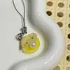 [Noctilucente] Cadena para Teléfono de Concha de Perla con Purpurina Fina Colgante de Color Jelly Transparente Regalo para Mejor Amiga