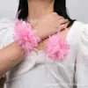 Comercio exterior nuevo europeo y americano de alta calidad retro gasa pluma perla flor de loto corsage flor de muñeca para boda decoración de dama de honor