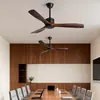 Ventilador de Techo Silencioso con Viento Fuerte para Oficina, Ventilador Colgante Negro Estilo Vintage para Comedor, Sala de Estar y Uso Doméstico Sin Luz