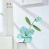 Ramo de flores artificiales tejido a mano con hilo de platicodón chino transfronterizo, flores falsas, regalo para el Día del Maestro y el Festival Qixi