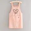 Avental de Desenho Animado Impermeável Fino e Leve para Cozinha, Uso Doméstico, Avental de Verão para Mulheres, Roupa de Trabalho para Catering, Respirável e Resistente a Manchas
