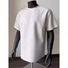 Camiseta Floral Gris de Manga Corta para Hombre, Marca de Verano de Moda, Estilo Retro Americano, Sensación de Alta Gama, Fresca y Elegante, Peso Pesado Ajuste Limpio Manga Media