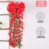 Guirnalda de Flores Violetas Artificiales decoración de ratán de flores artificiales para colgar en la pared plástico para interior decoración de sala de estar orquídea para colgar en la pared