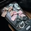 Nuevo Llavero Creativo de Camelia con Lazo Estilo Elegante Chanel Colgante Decorativo Coreano para Niñas