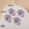 Lentejuelas resina facetada accesorios pequeños DIY funda de teléfono adornos Crocs accesorios Parche de Gato Dingle Luminoso