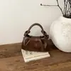 Bolsa de Mão Plissada Simples Elegante Personalidade Tendência Moda Versátil Estilosa Versátil Casual Trabalho Diário Bolsa de Ombro Único Transversal