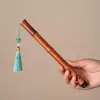 Tubo de Incienso Lacado de Sándalo Morado, Portainciensos Estilo Chino, Artesanía de Tubo de Incienso de Palo de Rosa Africano
